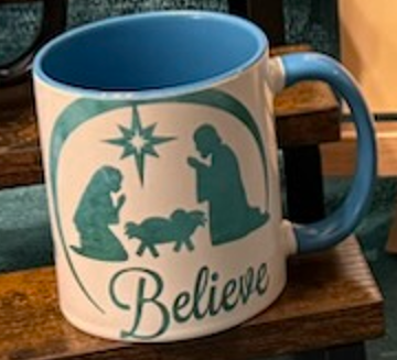 Believe Nativity Mug
