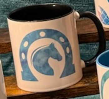 Blue Horseshoe Mug